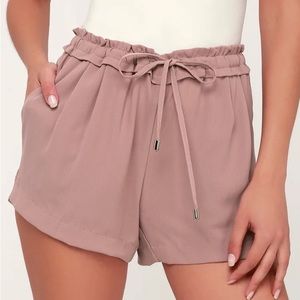 NWT Lulus Jest Mauve Drawstring Shorts
